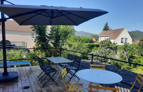 Le Cerisier - Route des vins - Parking et terrasse avec vue sur montagnes et vignoble - Photo 37