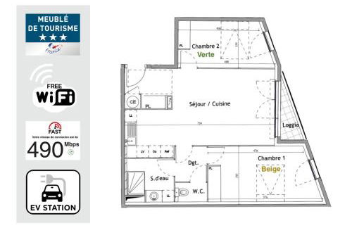NOUVEAU - Jungle Montpeul - Clim - Wifi fibre - Netflix - 5' du centre et gare - Parking - Loggia - 15' des plages - Foto 7