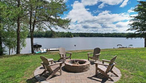 Northwoods WI 6BR Lakefront Cabin Retreat on Lake Nokomis - Minnohawk Lodge - Foto 5