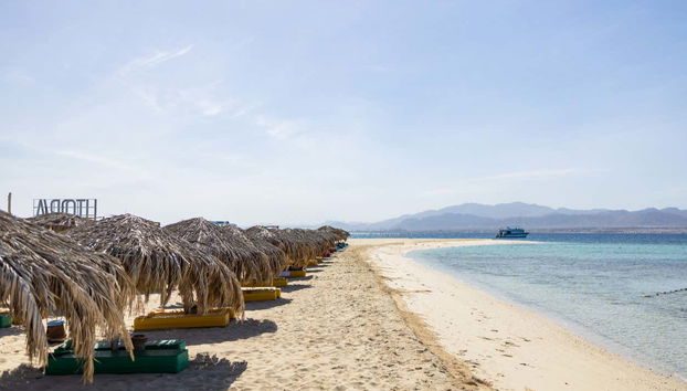A praia da Ilha Utopia