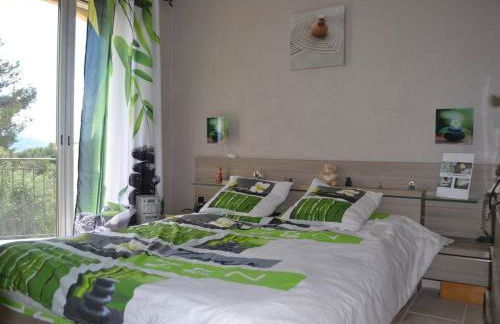 Villa Grasse vue mer exceptionnelle 8P piscine intérieure - Foto 28