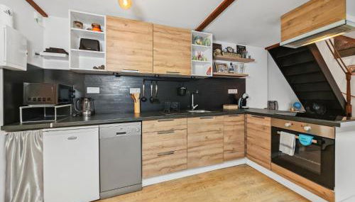 Loft Duplex à 2 min de Paris - Parking gratuit - Foto 5, stove, dishwasher, toaster