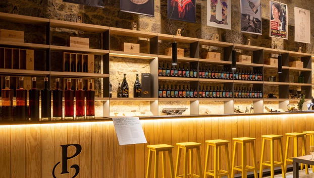 O bar preparado para degustação