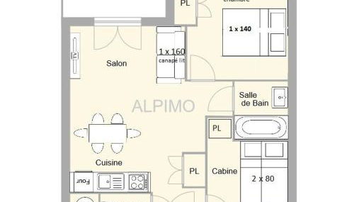 Appartement 3 pièces, skis aux pieds, Les Saisies, 6 pers - FR-1-594-336 - Foto 2