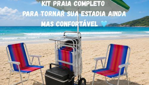 Apto de Luxo 400m Prainha-Piscina-churrasqueira-Ar-condicionado-Sand beach - Foto 3