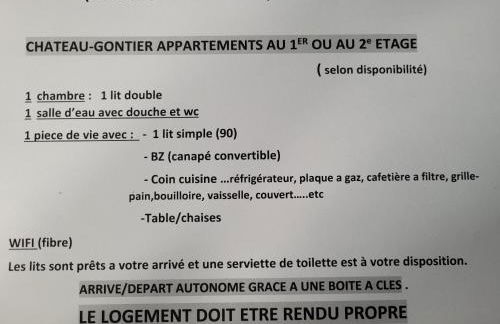 Appart simple entier 1 ch à ch-gontier 1er ou 2eme étage - Photo 2