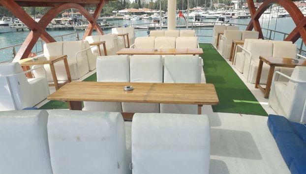 Interior of the boat