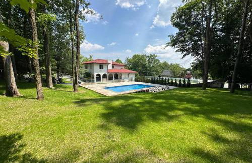 Mediterranean villa hot tub fire place•fire pit - Foto 10