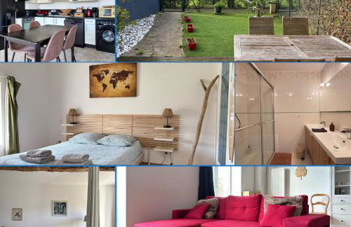 Les Douves Duplex 5 personnes lumineux avec jardin et terrasse aménagée , vue sur château à 5mn de la mer, proche Omaha Beach et Bayeux - Foto 2