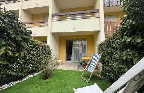 Studio au calme, plage et centre à pied, jardinet ensoleillé, parking privé - FR-1-550-51 - Foto 5