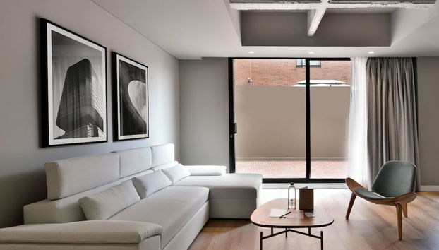 w Resplendent 1BR w Modern Balcony in Unicentro - Foto 4, Habitación