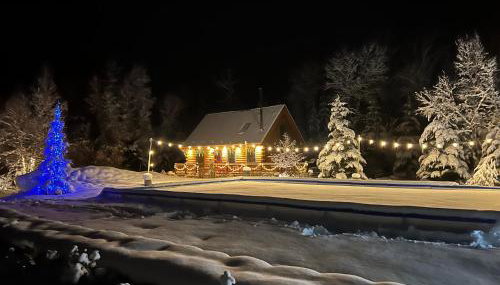 BC Log cabin with private beach river fire pit AC wifi onsite trails ski slope views - Foto 1