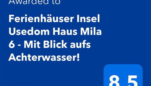 Ferienhäuser Insel Usedom Haus Mila 6 - Blick aufs Achterwasser! Whirlpool und Sauna - Foto 5