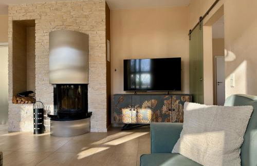 205 qm "Traumtor" mit Sauna, Whirlpool, Kamin und 3 Terrassen mit Blick in die Böhmisch Sächsische Schweiz - Foto 21