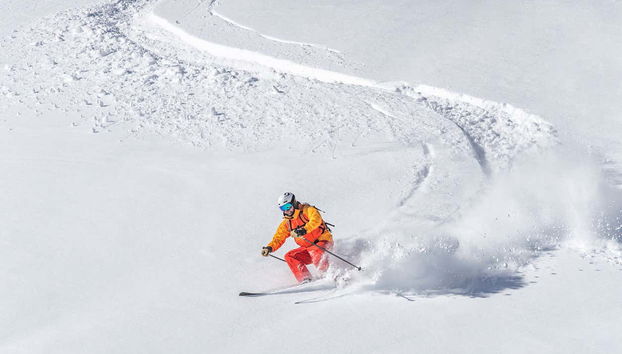 Glide down the slopes through the snow