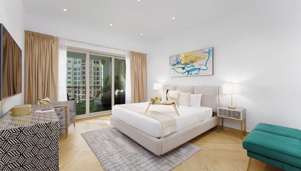 Maison Privee - High-End Palm Apt w/ Picturesque Seafront Views - Foto 4, Habitación