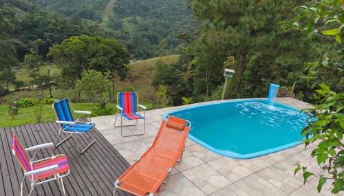 Refúgio Som das Águas, apenas 38km de Florianópolis com wifi e piscina - Foto 3, sunbed