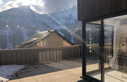 Grand studio La Foux d Allos avec vue et terrasse - Foto 14