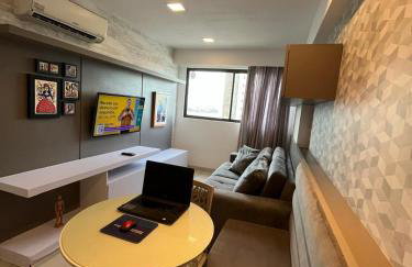 Flat Beach Class Excelsior - Apto Completo para 4 pessoas vista rio e mar - Foto 6