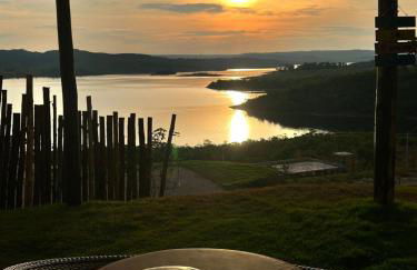 Chalé Mirante, piscina, cachoeira, lago e vista espetacular em Alexânia Goiás - Foto 27