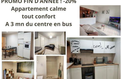 Appart chartreux baignoire massante ,à 3 minutes du centre en bus! 2 étoiles Atout France - Foto 1