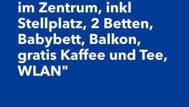 Appartement "STADTGEFLÜSTER" im Zentrum, inkl Stellplatz, 2 Betten, Babybett, Balkon, gratis Kaffee und Tee, WLAN - Foto 3