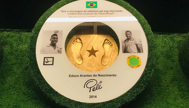 Pele´s footprints at the santos museum