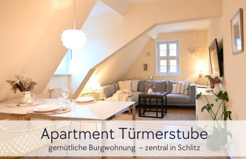 TÜRMERSTUBE - Apartment in der Hinterburg Schlitz - mit Aufzug, Parkplatz, E-Ladestation & Garten - Hunde willkommen - Foto 4