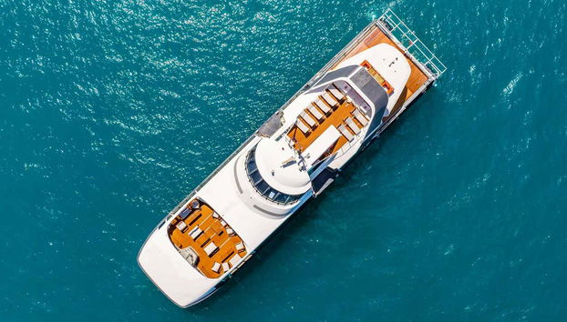 Vista aérea del barco