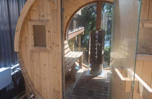 Aframe River Retreat, Sauna, Hot Tub, Workspace, New Build! - Foto 70