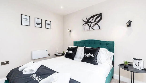 Luxury 1 Bed Apt With City Views Heart of Leeds - Foto 3, Habitación