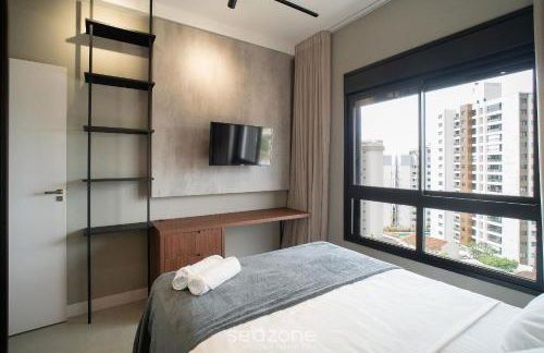 Estadia tranquila e completa em prédio com piscina – VPD - Foto 38