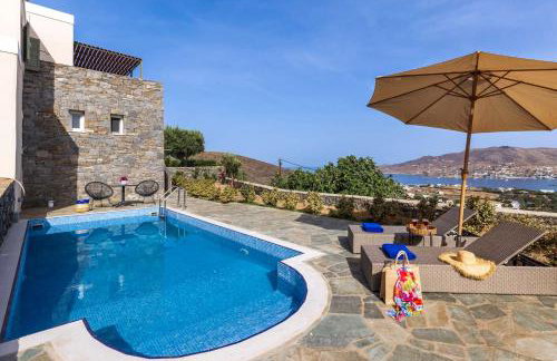 Stelios-Korina Villa with Pool and Stunning View in Syros Posidonia - Photo 1