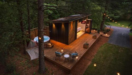 Glamping cottage with glass front and hot tub! - Foto 2