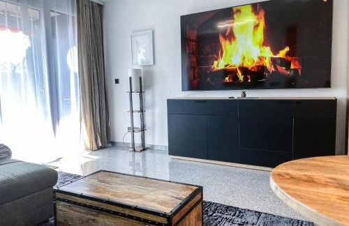 Relax-Apartments - Indoor-Pool - Sauna - Küche - kostenlos Parken - Balkon - teilweise Massagesessel - 85 Zoll Smart-TV - Foto 10