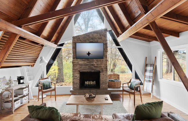 Lake View Hot Tub Modern A-frame - Foto 69