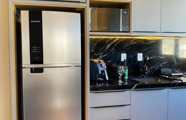 Apê a 450mt Praia da Vila - split, piscina com vista, BBQ e garagem coberta - Photo 26