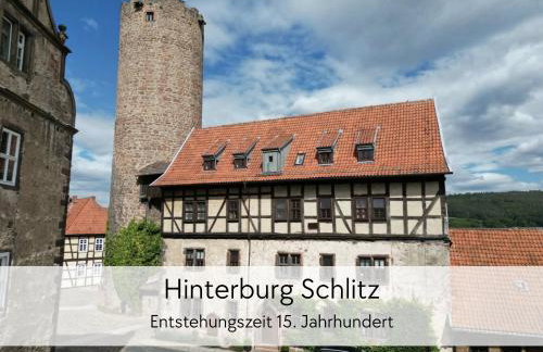 STORCHENNEST - Scandi Style - in der historischen Hinterburg Schlitz - mit Aufzug, Parkplatz & Garten - nahe Fulda und Bad Hersfeld - Foto 18