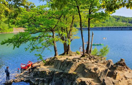 Natur-Design "Platzhirsch Sauerland" - Sauna, Kamin, Balkon, Garten, Hütte, Grill - Foto 60