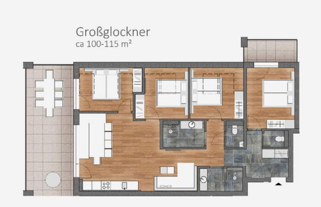 Large Apartment With Balcony & Terrace on Ski Slope - Foto 8