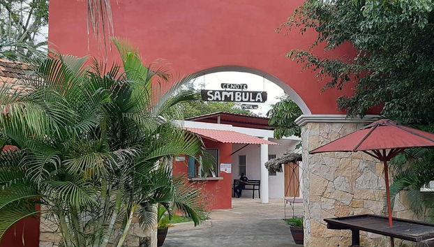 Entrée du cénote de Sambulá