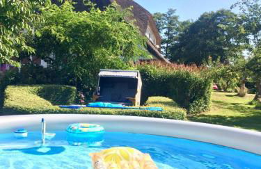 Ferienwohnung Hotel Appartement 2 Schlafzimmer Altes Landhaus Oste mit Terrasse, Grill, Küche, Bad, WLAN, nah am Nordsee Strand - Foto 9