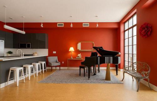 The Red Room - Double King Bed - Grand Piano - Foto 9
