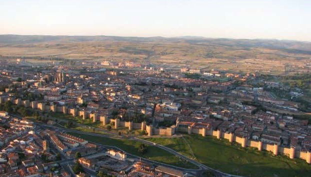 Murallas de Ávila desde el aire