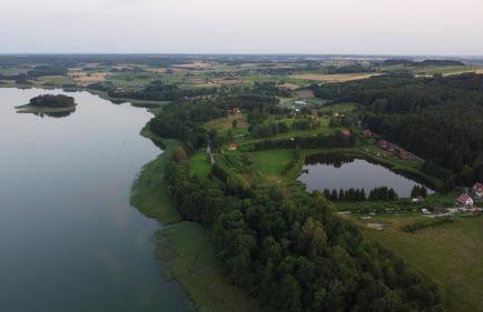 Mazurski Domek Papy Smerfa plaża pomost jezioro prywatny staw gospodarstwo pasieka - Foto 41