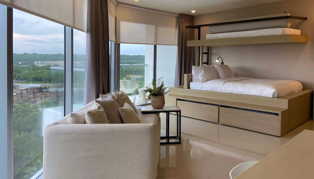 w Majestic 1BR w AC in Sunny Cartagena - Foto 4, Habitación