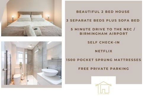 Stylish 2-Bedroom Home, Guests 5, Fast Wi-Fi, Near NEC & BHX - Foto 8