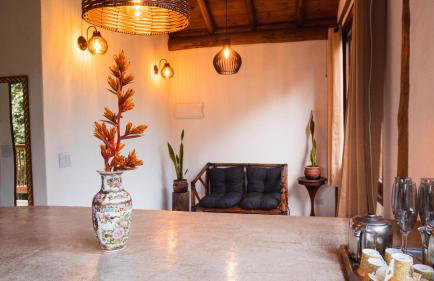 Ecocasa azul - Chalé na mata - Foto 50