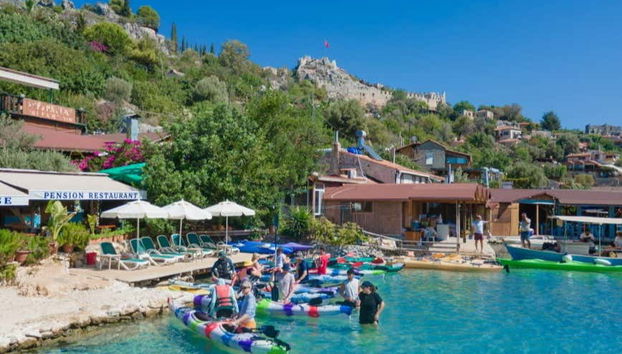 Preparando os caiaques