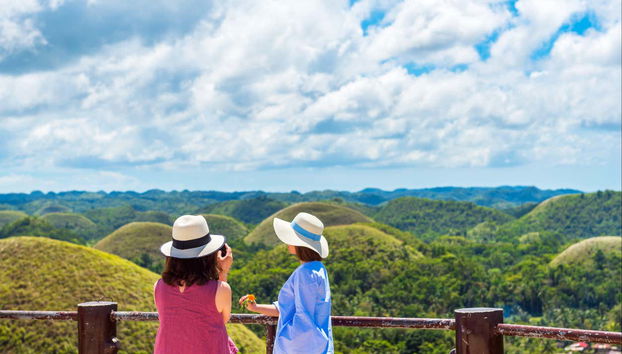 Photo depuis le belvédère des Chocolate Hills